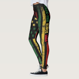 Leggings La bandera vintage de Free-ish desde 1865