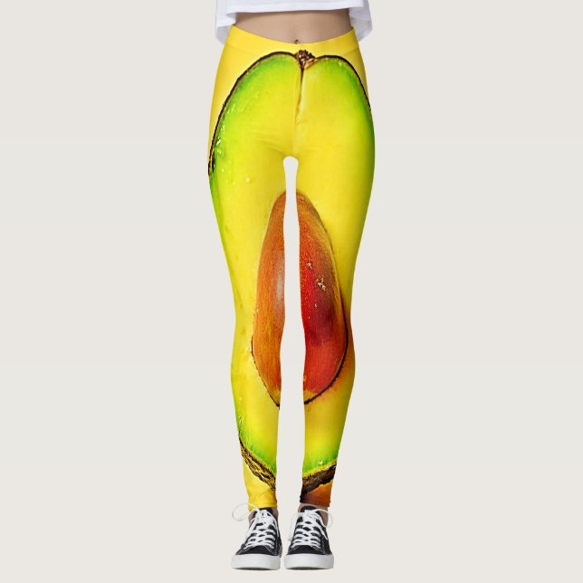 Leggings La belleza de un diseño de aguacate saludable (Anverso)