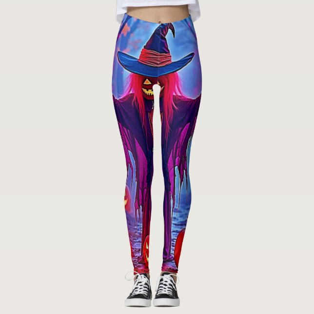 Leggings La bruja misteriosa en el diseño encantado de los  (Anverso)