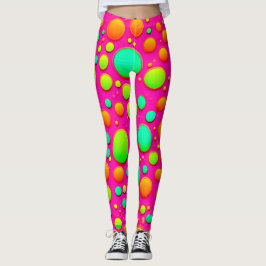 Leggings La burbuja vibrante pop del diseño de color