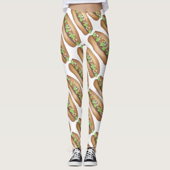 Leggings La carne de cerdo vietnamita Banh Mi Sandwich (Anverso)