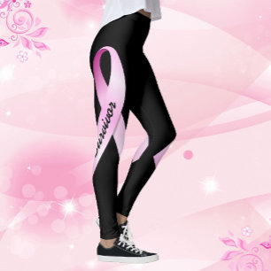 Leggings La cinta rosada personaliza a sobreviviente de cá