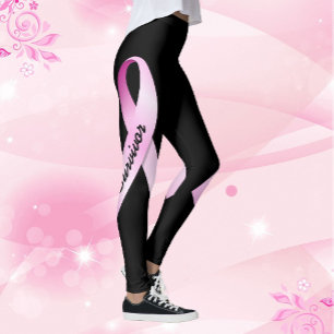 Leggings La cinta rosada personaliza a sobreviviente de cá