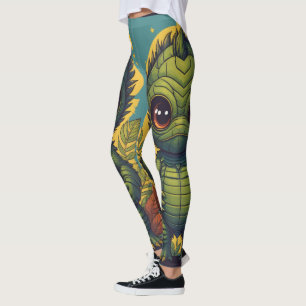 Leggings La Creatura De La Halloween De La Laguna Negra