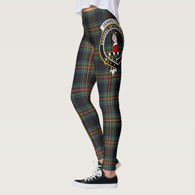 Leggings La escocesa Clan Denniston Escudo Tartán Mujeres L (Izquierda)