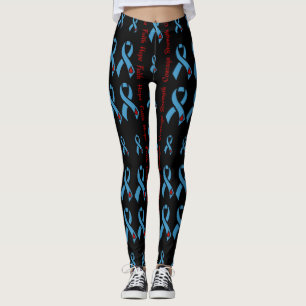 Leggings La fe azul/roja de esperanza fortalece la valentía