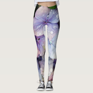 Leggings La gota de agua en la flor azul