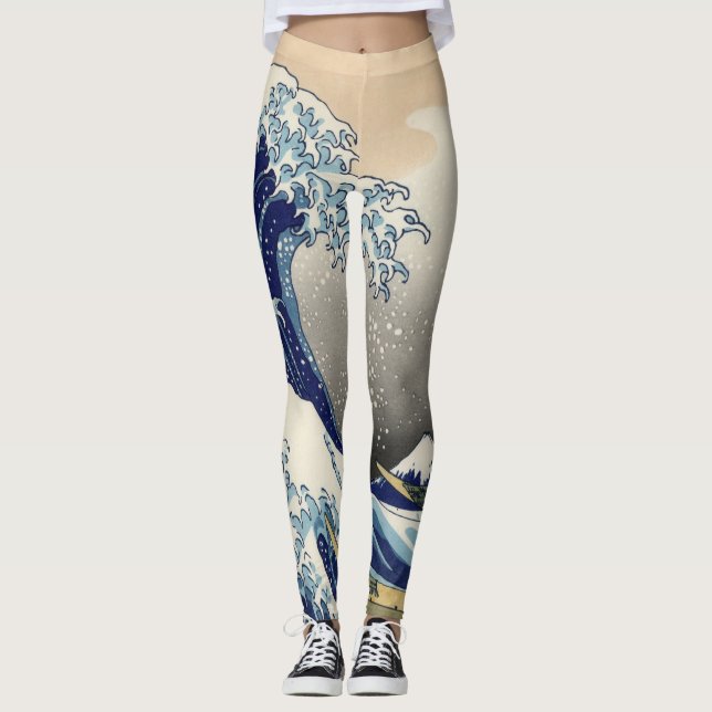 Leggings La gran ola de Kanagawa Hokusai (Anverso)