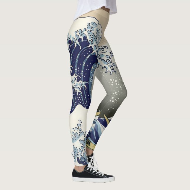 Leggings La gran ola del Kanagawa Katsushika Hokusai (Derecha)