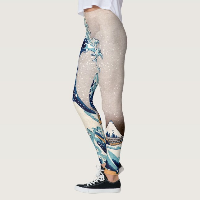 Leggings La gran onda de Kanagawa (Izquierda)
