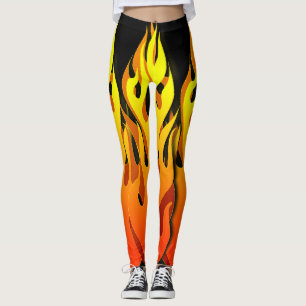 Leggings La impresión del fuego diseñó las polainas