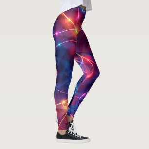 Leggings La maraña de luces de neón en la ciudad de Rave