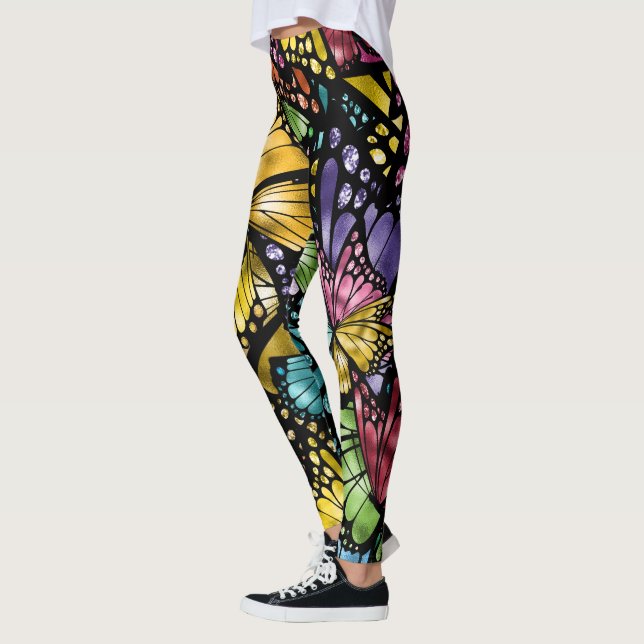 Leggings La moda popular de la mariposa social (Izquierda)