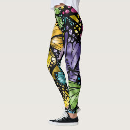Leggings La moda popular de la mariposa social