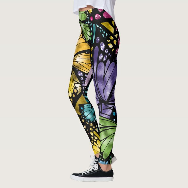 Leggings La moda popular de la mariposa social (Izquierda)