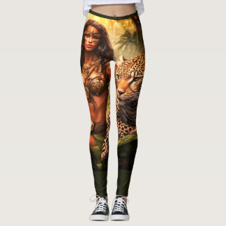 Leggings La mujer en la selva en moda personalizada moderna