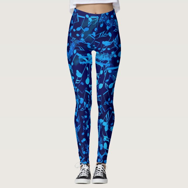 Leggings La música caótica de los azules observa las (Anverso)