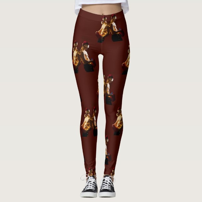 Leggings La Navidad de hombres espalda con espalda sin cami (Anverso)