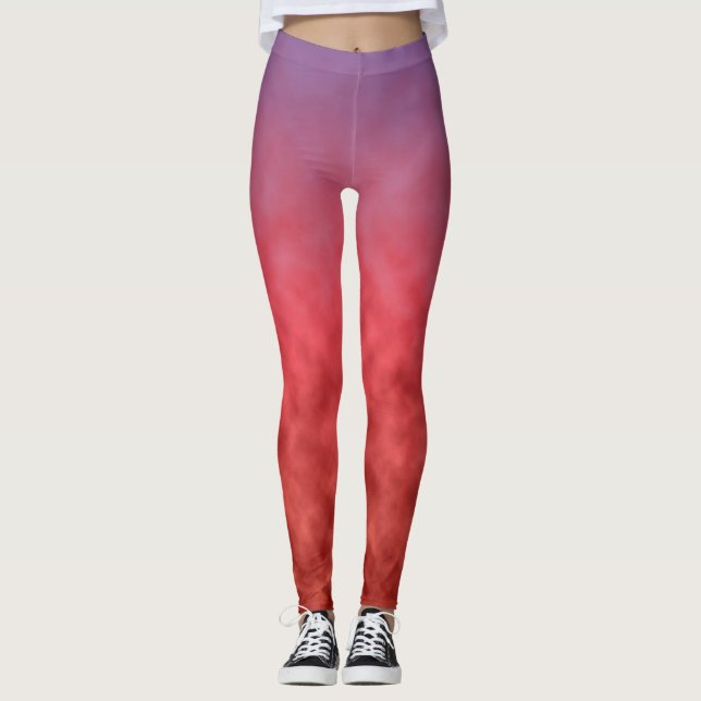 Leggings La neblina de Crimson al atardecer (Anverso)