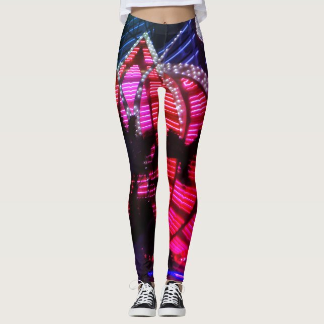 Leggings La noche de Vegas enciende las polainas (Anverso)