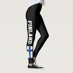 Leggings La oscuridad de encargo de la bandera de Finlandia