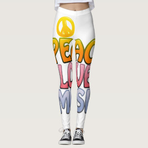 Leggings La paz ama la música.