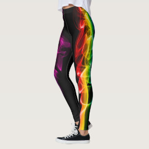 Leggings La pluma de energía de arcoíris de SlipperyJoe atr