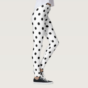 Leggings La polka negra se pone en blanco