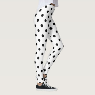 Leggings La polka negra se pone en blanco
