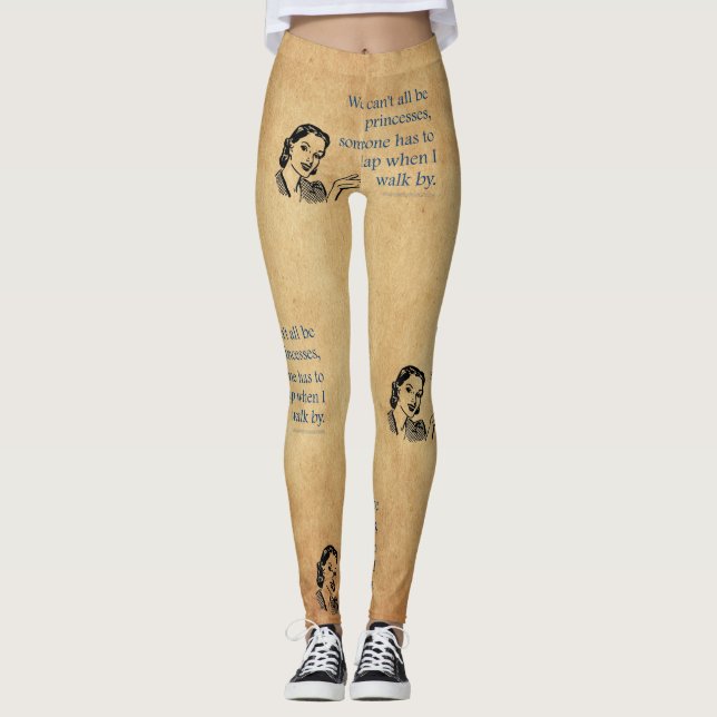 Leggings La princesa de SlipperyJoe aplaude caminar diverti (Anverso)