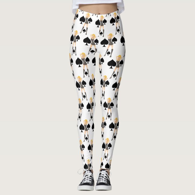Leggings La reina rubia negra Thunder_Cove (Anverso)