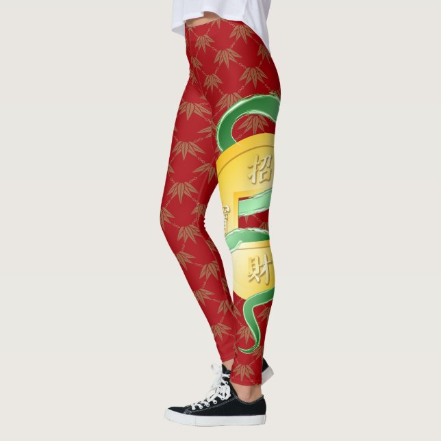 Leggings La riqueza de la serpiente del Año Nuevo Lunar Chi (Izquierda)