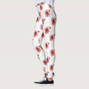 Leggings La sangre asustadiza de Halloween salpica Bloody