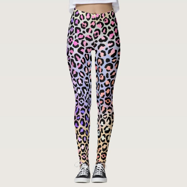 Leggings La Serie Leopardo Irisado Diseño 7 (Anverso)