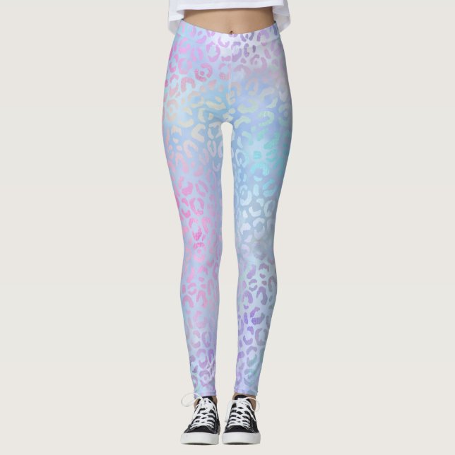 Leggings La Serie Leopardo Irisado Diseño 9 (Anverso)