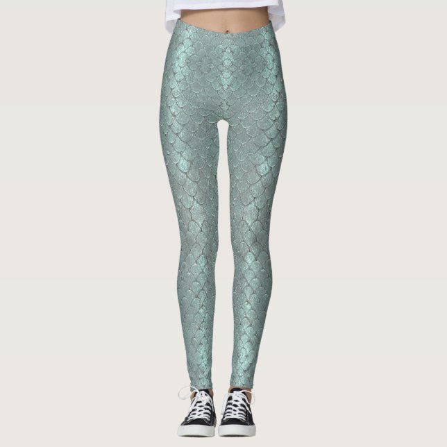 Leggings La sirena escala las polainas (Anverso)