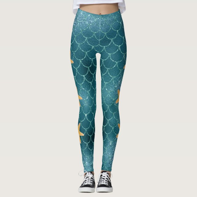 Leggings La sirena escla azul (Anverso)