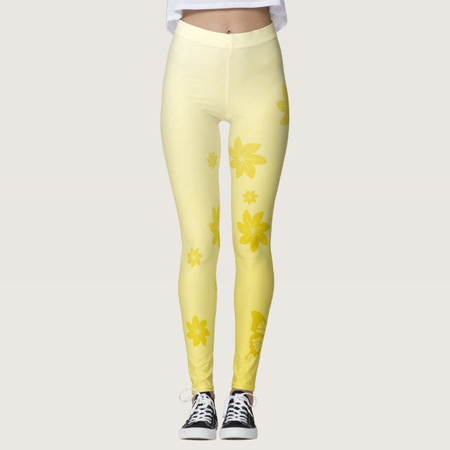 Leggings La sol florece mariposas de n (Anverso)