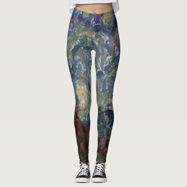 Leggings La víbora Bella Artes estrellada de la noche de lo (Anverso)