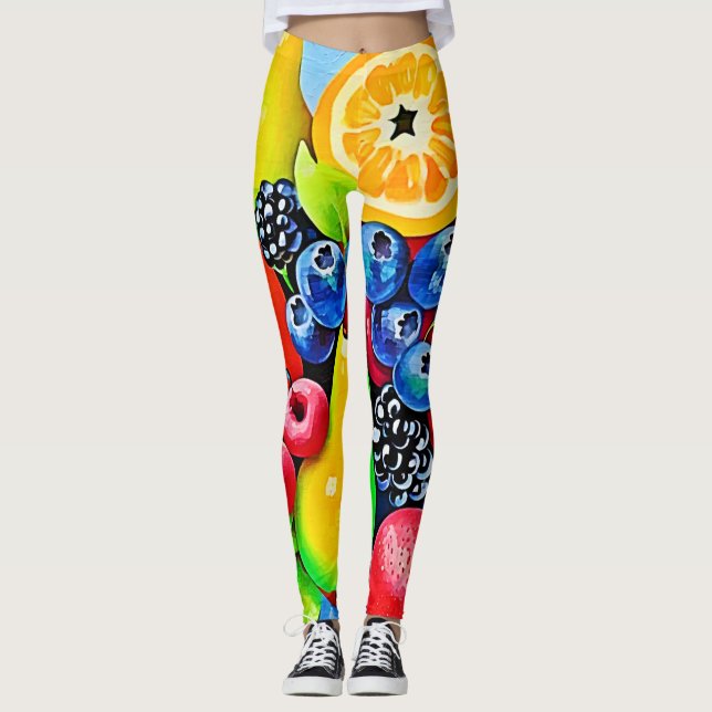 Leggings La vida de la fruta vibrante (Anverso)