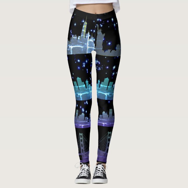 Leggings La vida nocturna plateada de los Estados Unidos co (Anverso)