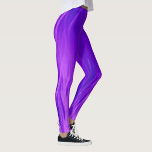 Leggings La violeta púrpura flamea la plantilla moderna del