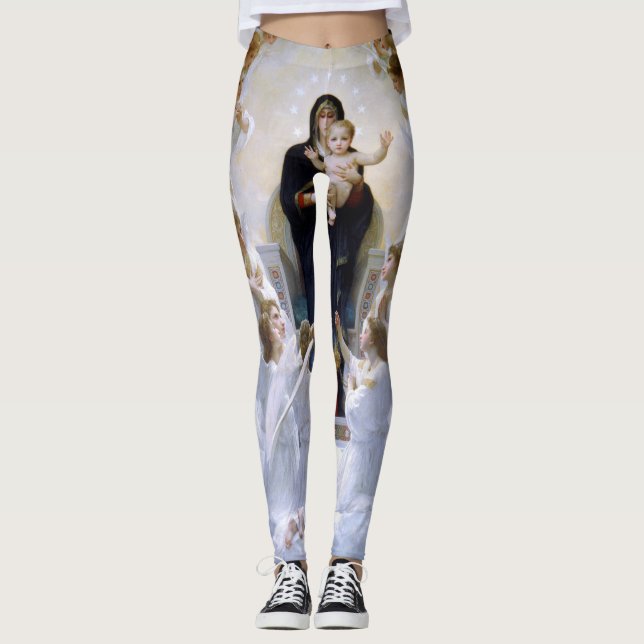 Leggings La Virgen con los Ángeles de William Bouguereau (Anverso)