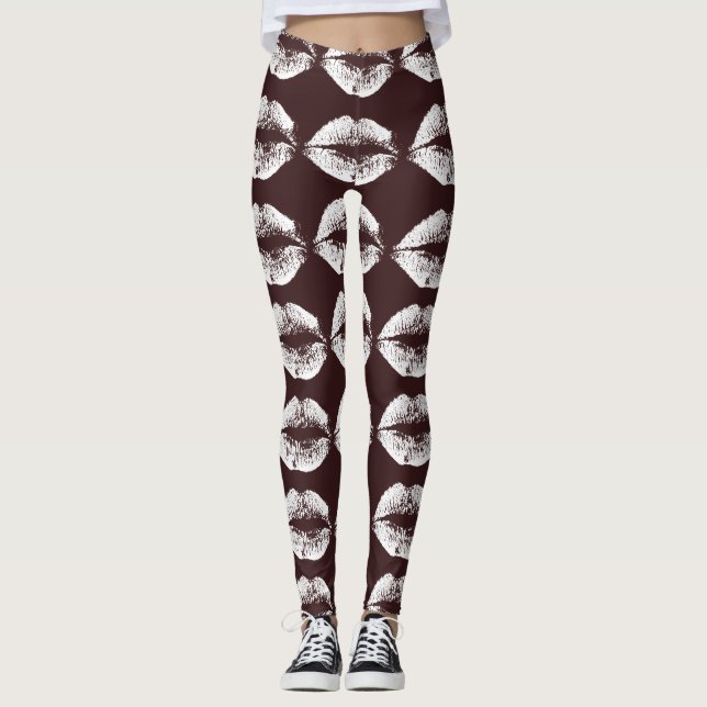 Leggings Labios blancos #25 (Anverso)