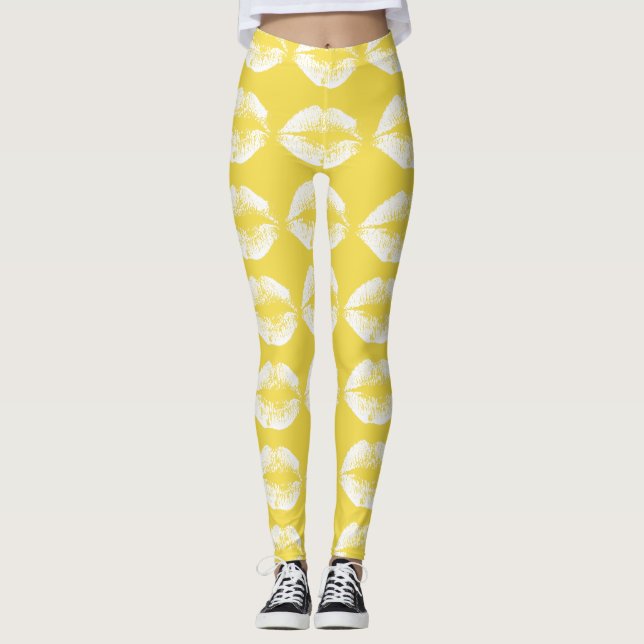 Leggings Labios Blancos #4 (Anverso)