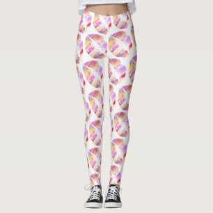 Leggings Labios coloridos Blanco moderno