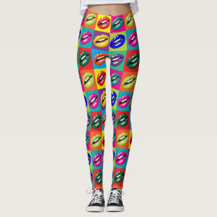 Leggings Labios coloridos y extras extrañas