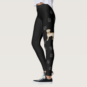 Leggings Labrador amarillo recuperador de caricatura garras