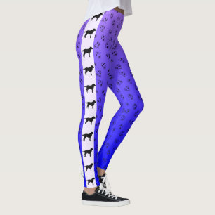 Leggings Labrador recuperador de corazones azul morado