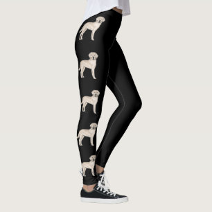 Leggings Labrador Retriever Crema Inglés Perros Negros Lind